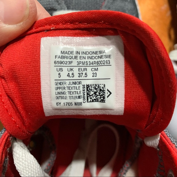 Converse All Stars Syde Street gray red black sneakers - Picture 7 of 9